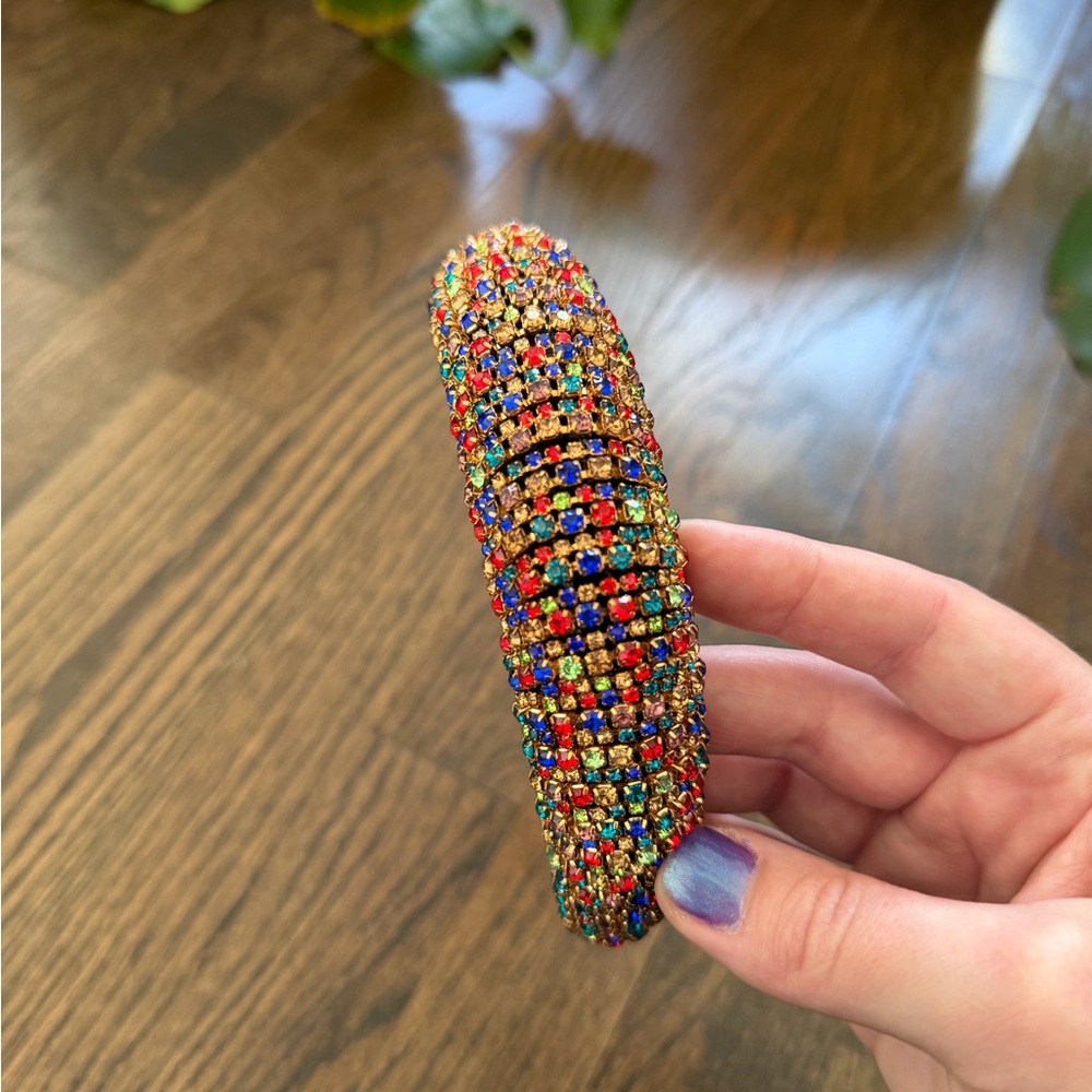Multicolor Jeweled Padded Headband - Picture 3 of 4